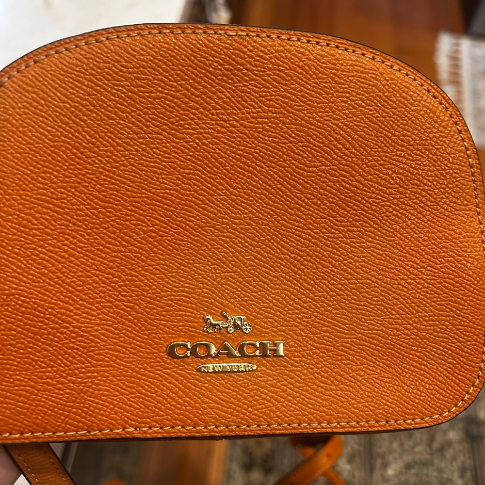 Coach Vibrant Orange Leather Bag
